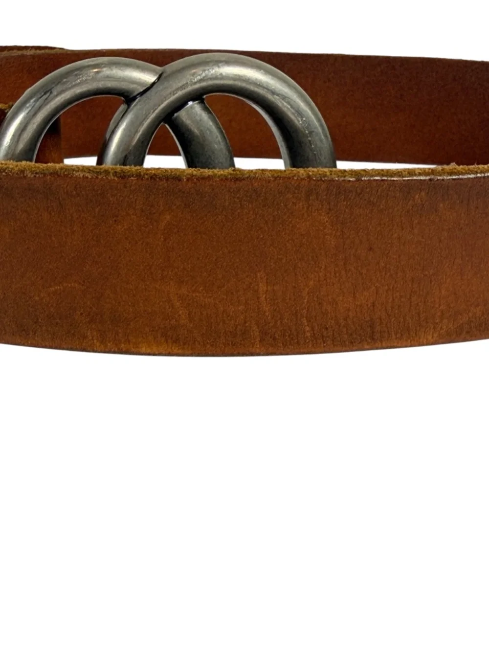 GUCCI GG Marmont Leather Belt (Style 406831) in Brown Size 85/34